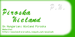 piroska wieland business card